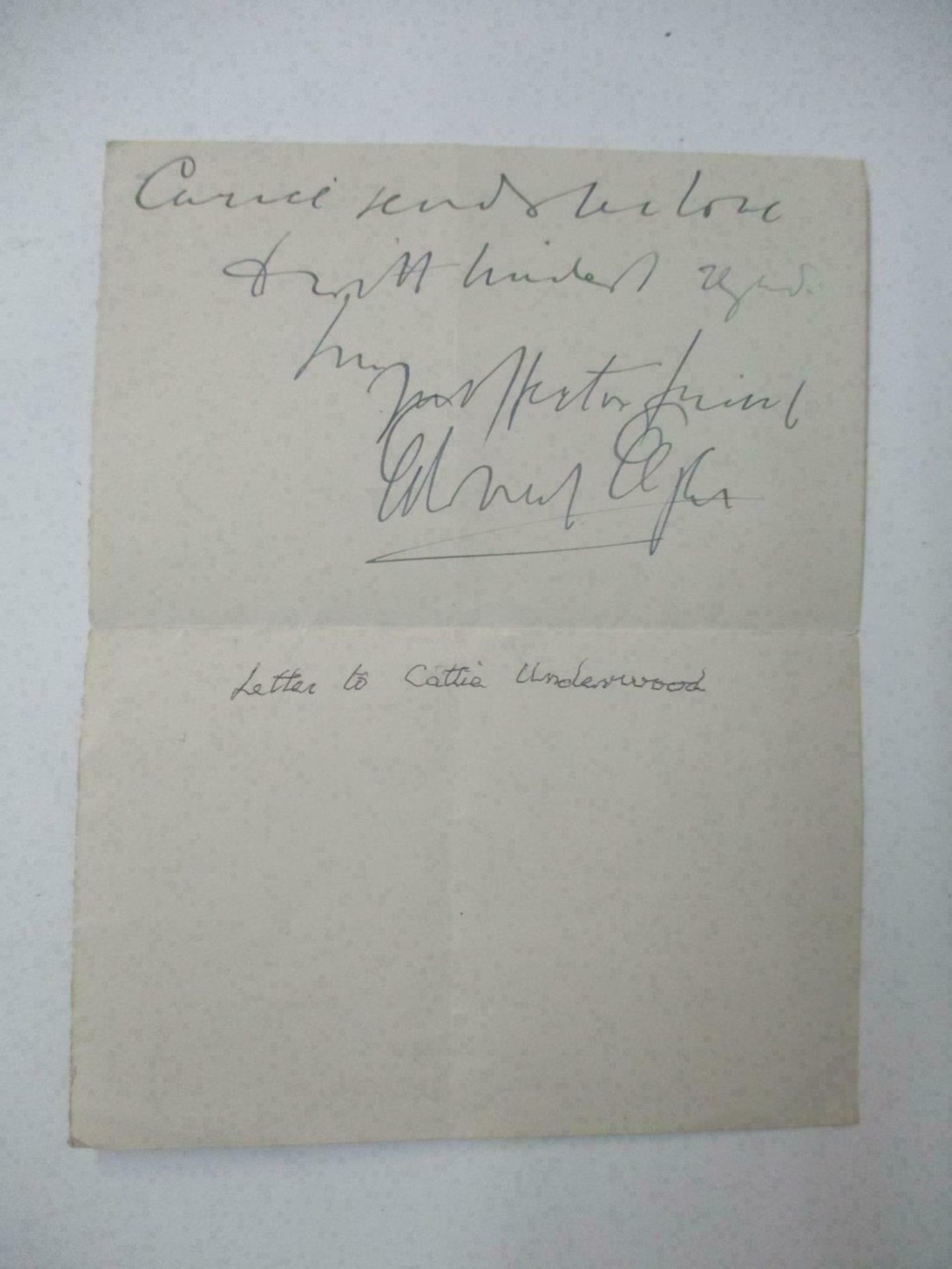 Edward Elgar Handwritten Signed Autograph Letter to Catherine Underwood - Image 2 of 4