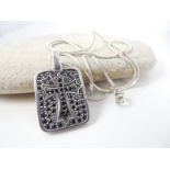 Silver cross pendant with silver chain