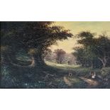 After Sam Bough Cadzow Forest Oil Painting
