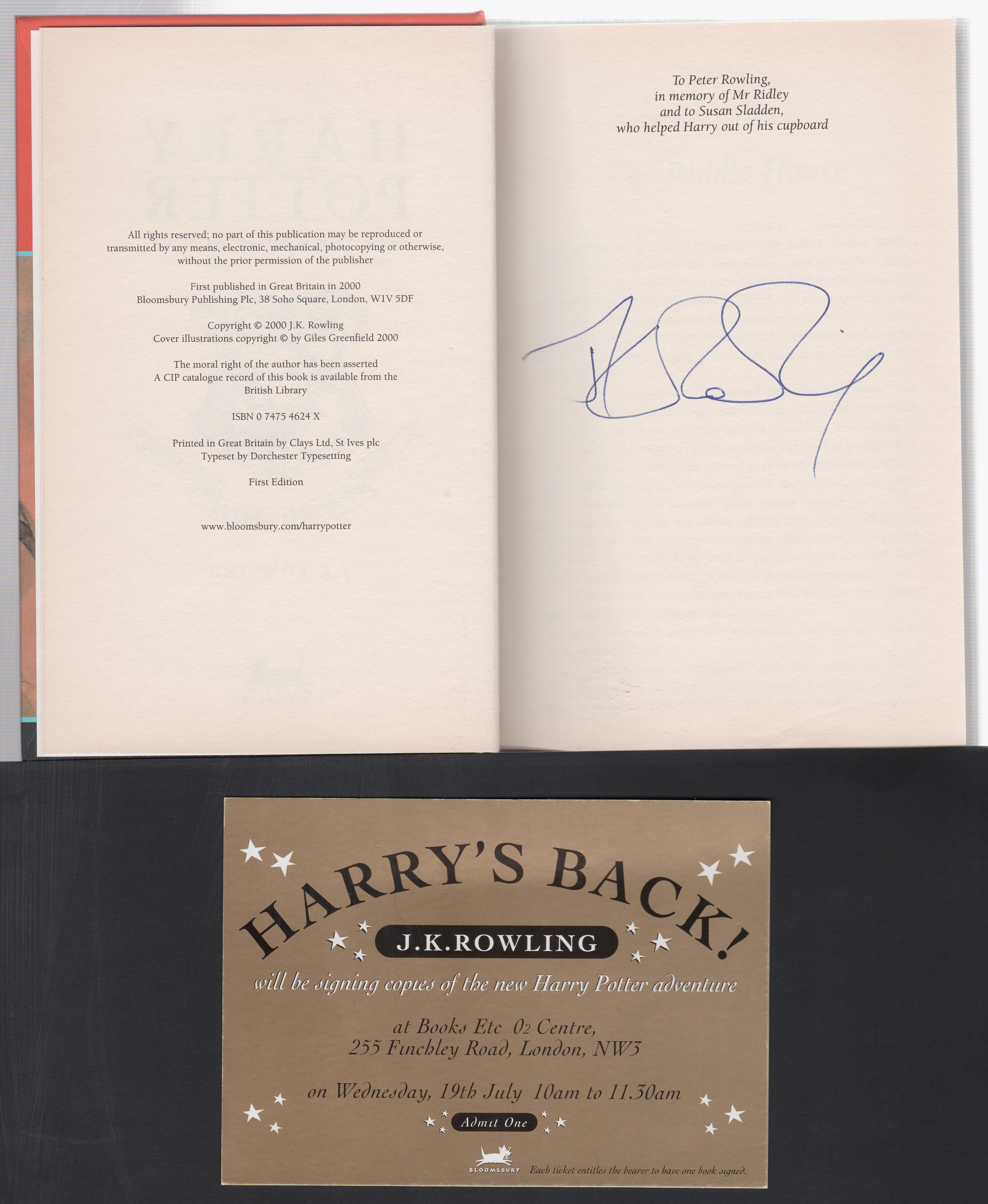 A First Edition. J.K. Rowling – Harry Potter and the Goblet of Fire – Signed First Edition - Image 7 of 9