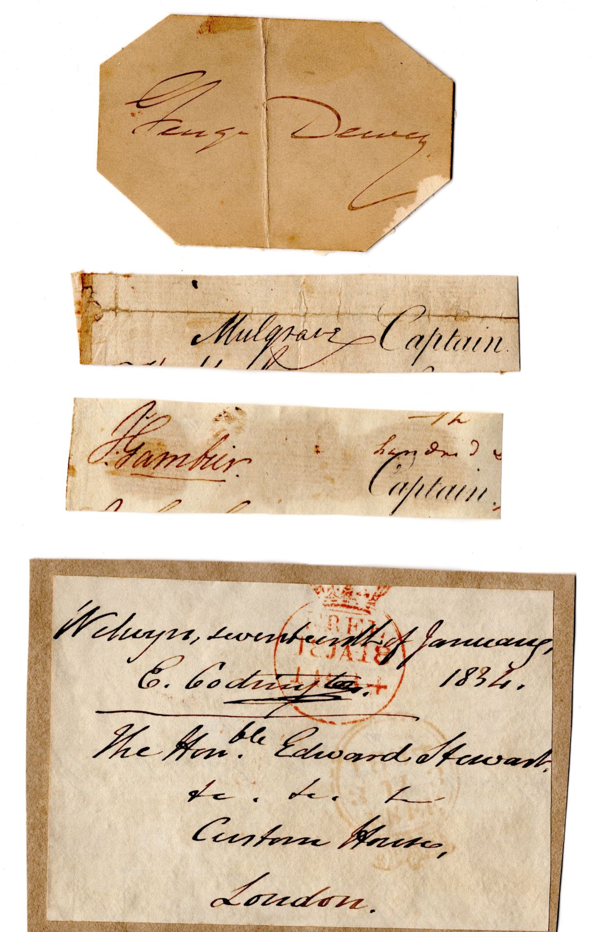 NAVY AUTOGRAPH COLLECTION - CODRINGTON GAMBIER DEWEY