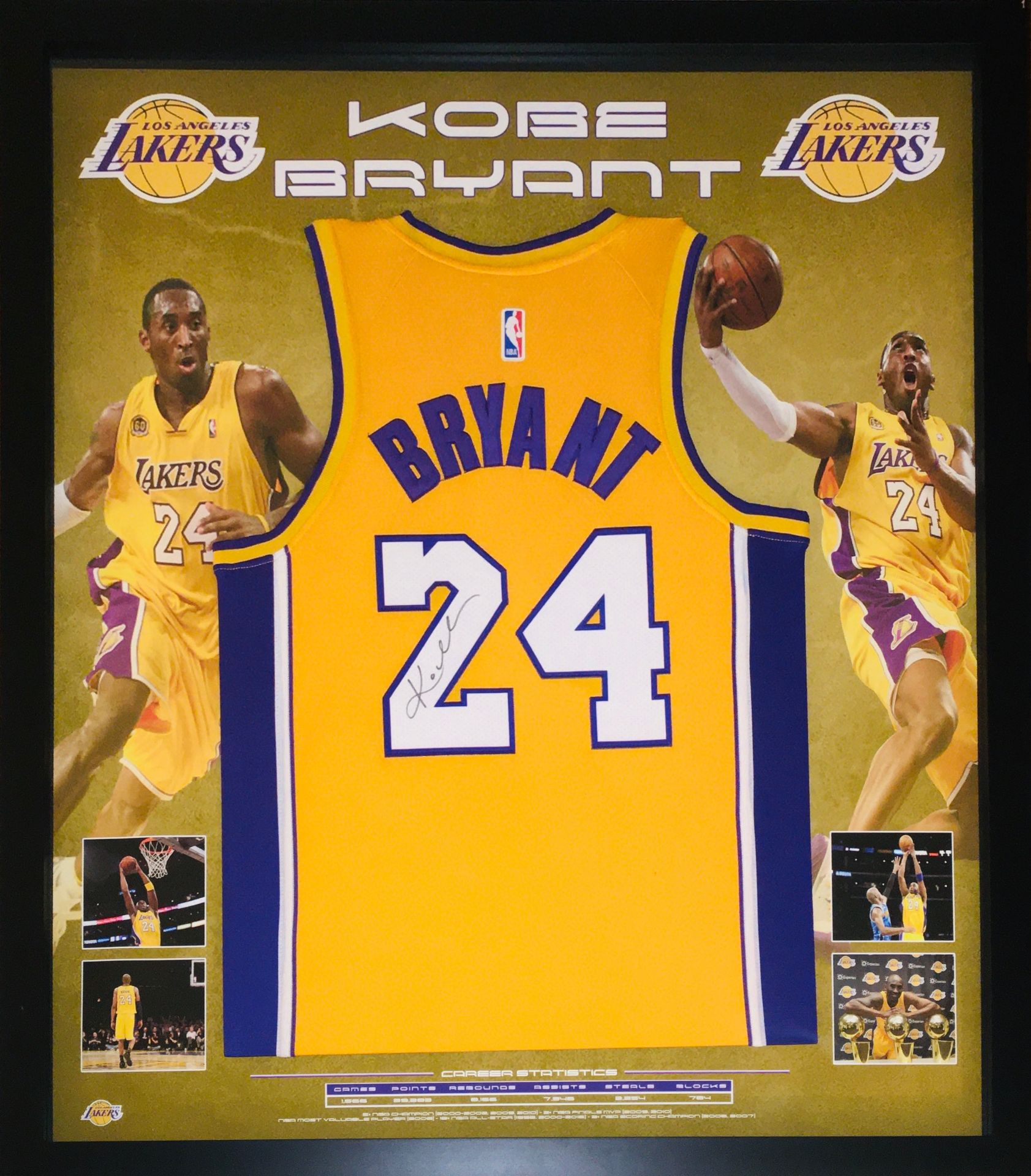 Kobe Bryant Hand Signed & Framed Los Angeles Lakers Jersey with Panini COA - Image 2 of 14