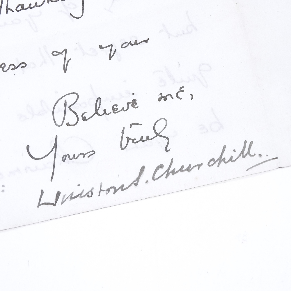 Sir Winston Churchill, handwritten and signed letter dated November 22nd 1904 - Image 4 of 4