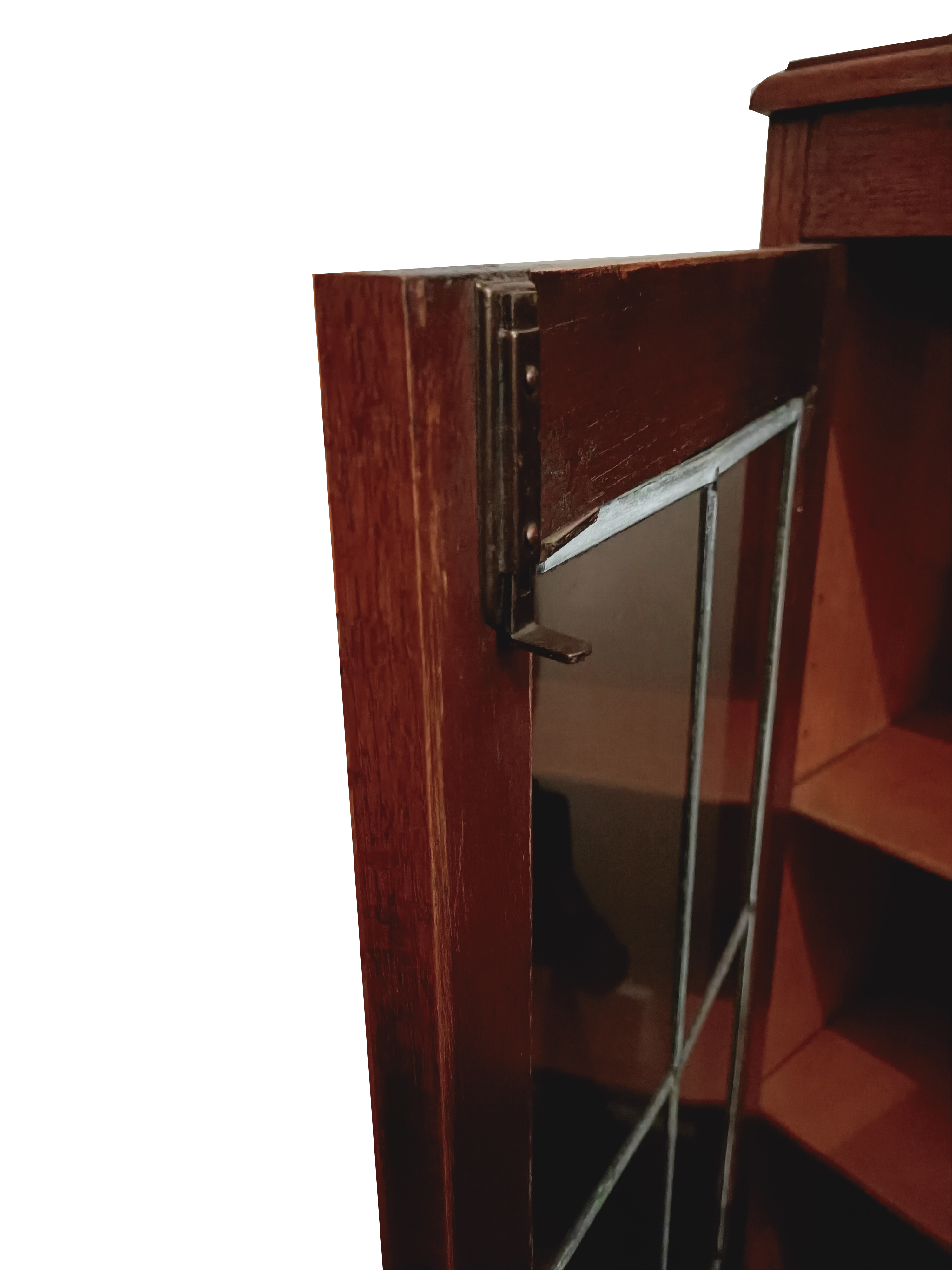 Leaded Glass Oak Book Case - Image 3 of 7