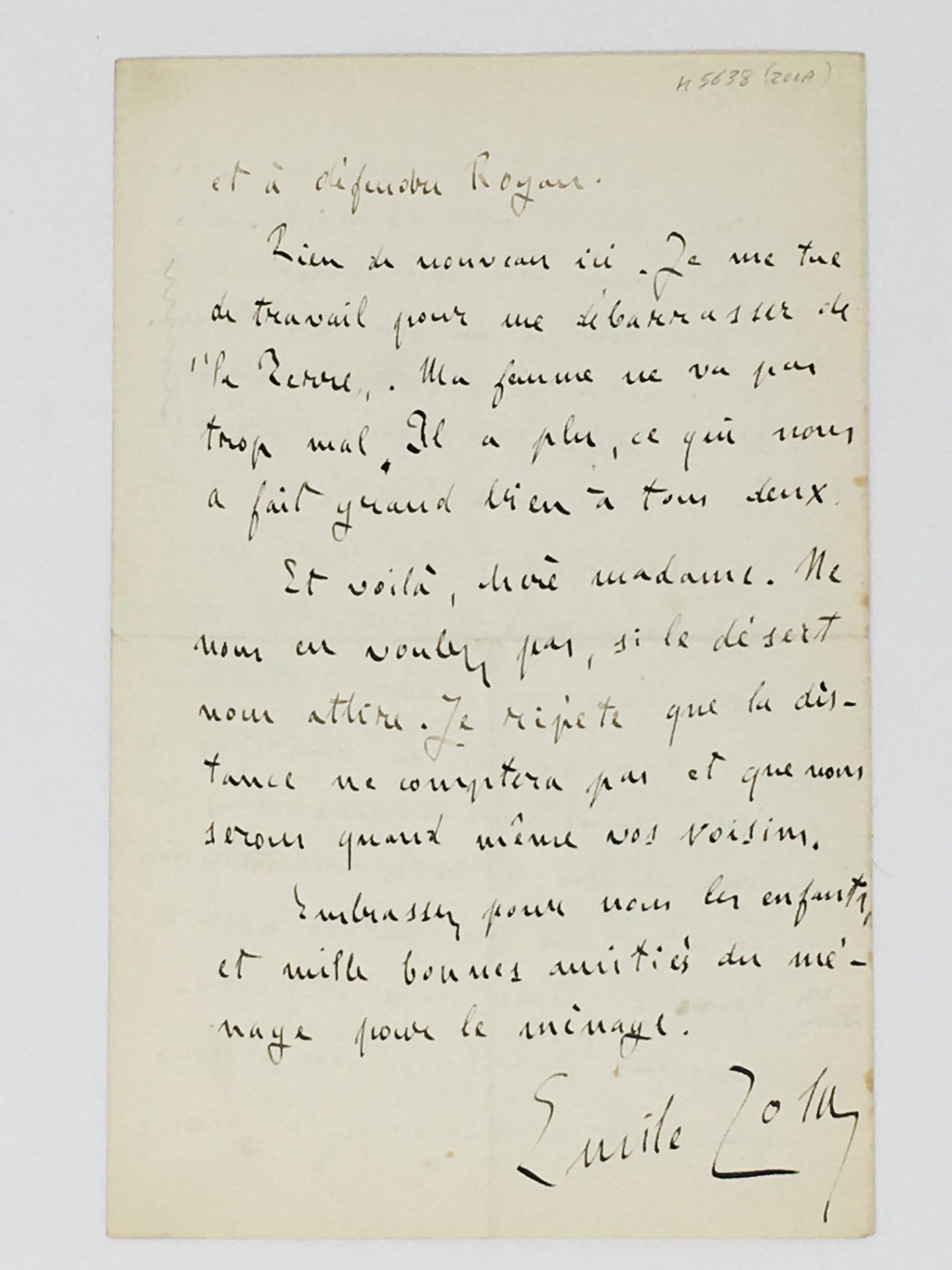 Emile Zola - Inscribed First Edition of Nana and a handwritten 4 page letter to M Charpentier - Image 12 of 12