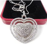 Heart shaped pendand and chain