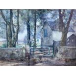 Norman M MacDougall Farmhouse Signed Watercolour