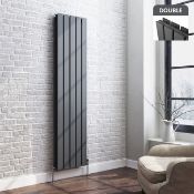 BRAND NEW BOXED 1800x480mm Anthracite Double Flat Panel Vertical Radiator.RRP £499.99.Made wit...