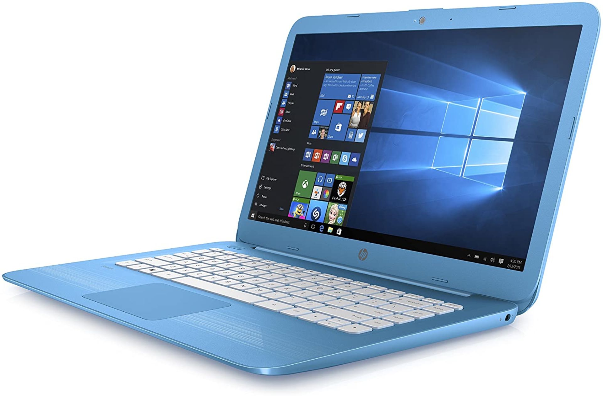 (T25) 1 x GRADE B - HP Stream 11-ax000na 11-inch HD Laptop (Aqua Blue) - (Intel Celeron N3060, ... - Image 3 of 5