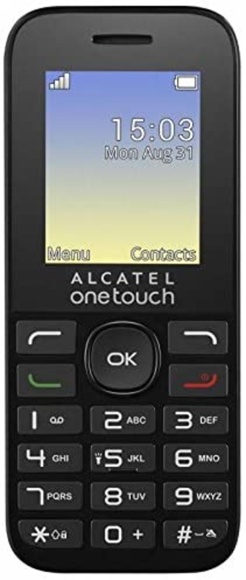 (M42) Alcatel OneTouch 1016G Mobile Phone Sim-Free Unlocked 1YR Warranty - Black B+ FM Radio F...