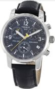 Tissot PRC 200 Men's Chronograph Black Dial Black Leather Strap Watch T17.1.526.52