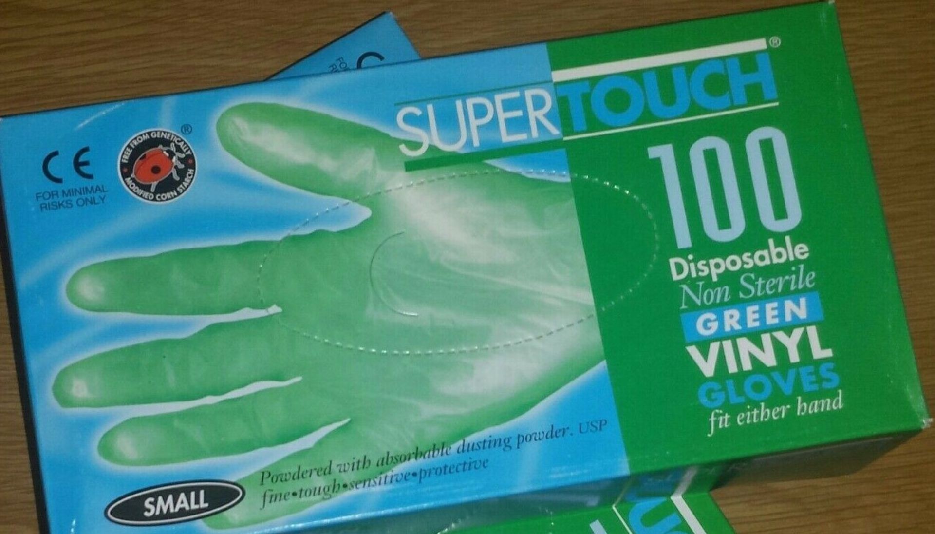 EXPIRED LOT OF SMALL GREEN VINYL GLOVES X 35,000 - Image 2 of 2