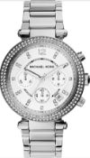 MICHAEL KORS MK5353 SILVER PARKER SILVER DIAL WOMEN'S CHRONOGRAPH WATCH