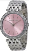 Michael Kors MK3352 Darci Pink Dial Stainless Steel Ladies Quartz Watch