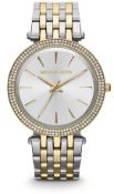 MICHAEL KORS DARCI MK3215 CRYSTAL TWO-TONE STAINLESS STEEL WOMENS WATCH