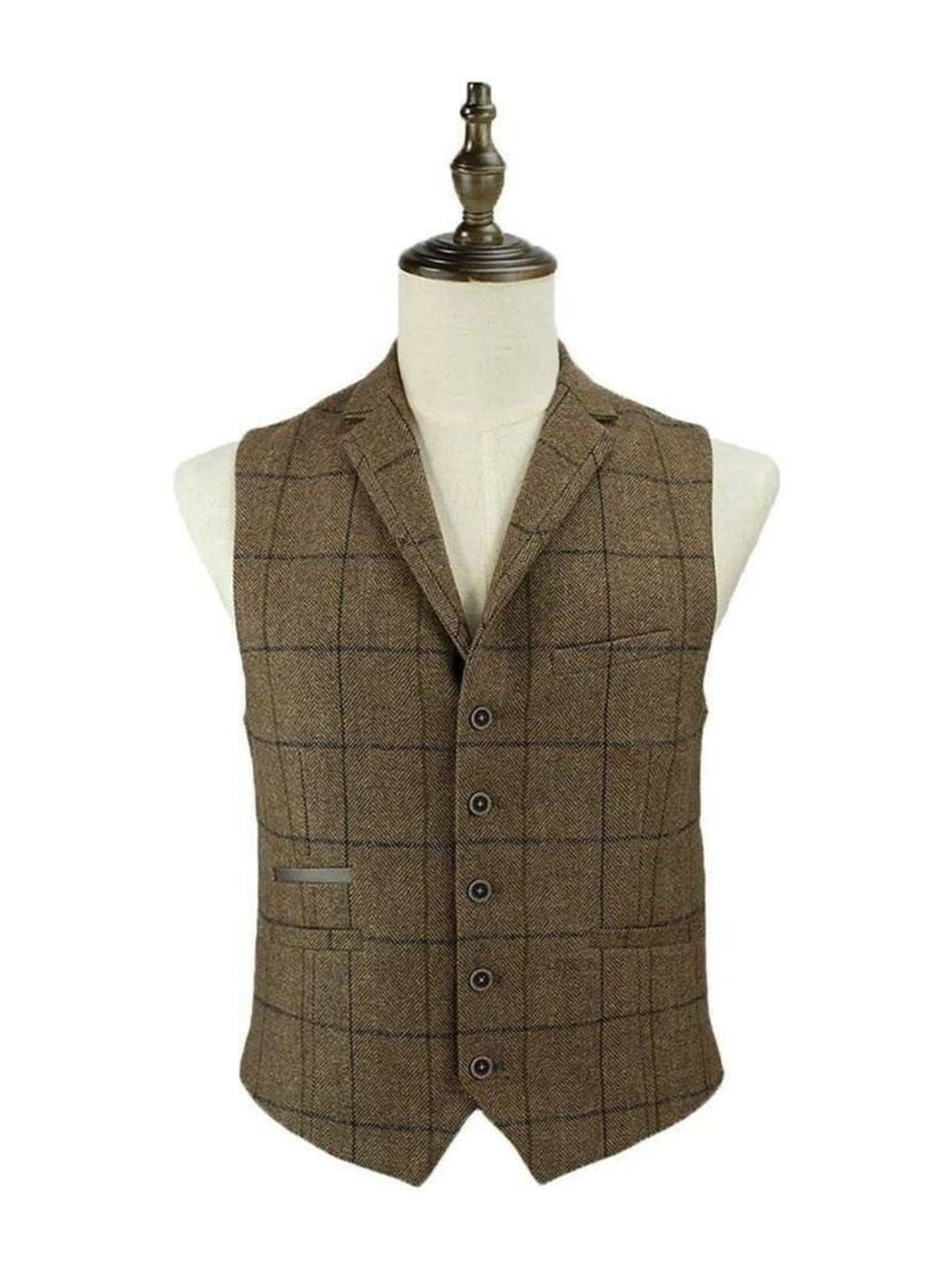 CAVANI SERGIO BROWN TWEED 3 PIECE SUIT - Image 2 of 4