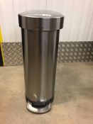 Simplehuman round pedal bin silver 30L (a11)