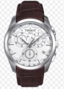 Tissot Couturier Quartz Chronograph T035.617.16.031.00 Brown Leather Strap Men's Watch