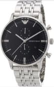 Emporio Armani AR0389 Men's Stainless Steel Chronograph Quartz Watch