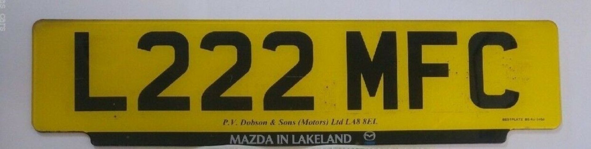 L222 MFC Cherished Private Personalised Number Plate on Retention Ideal Gift