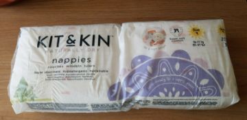 Kit & Kin Eco Nappies Size 4 Hypoallergenic and Sustainable 34 x 4 packs = 136