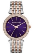 Michael Kors MK3353 Darci Purple & Two Tone Stainless Steel Ladies Watch