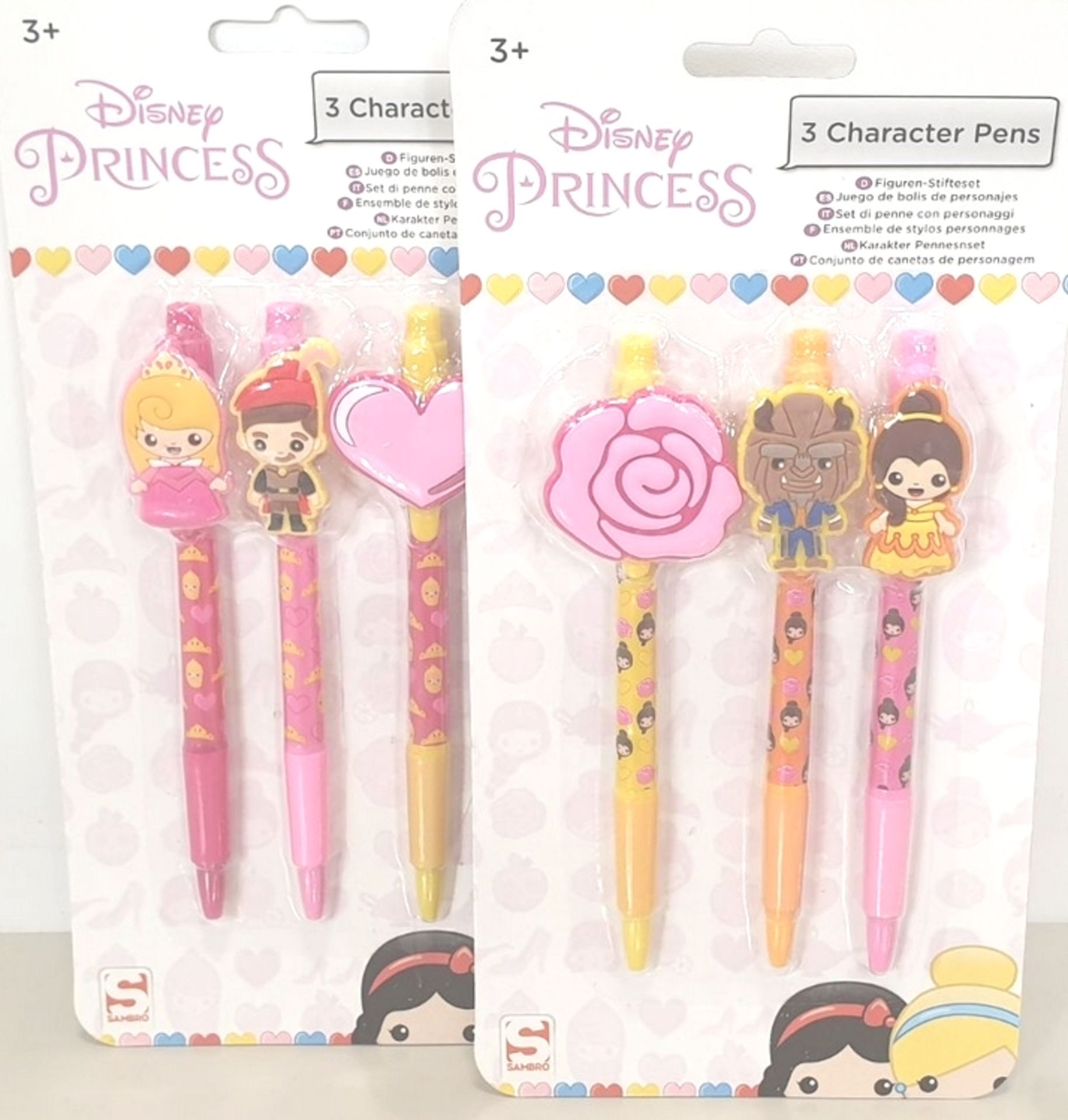 36 X DISNEY PRINCESS, 3 CHARACTER PEN SETS. 180 PENS RRP £3.99 A SET