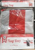 20 X England Flag Bag 2 In 1 With A Fold Out Flag. RRP £2.99 EACH