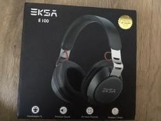 Boxed New EKSA E100 Red & Black Wireless/Wired Headphones RRP £45