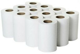 BRAND NEW 27 packs of white Centre Feed Rolls (12 rolls per pack)