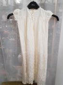 Vintage Cream Christening Dress With Embroidery