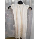 Vintage Cream Christening Dress With Embroidery