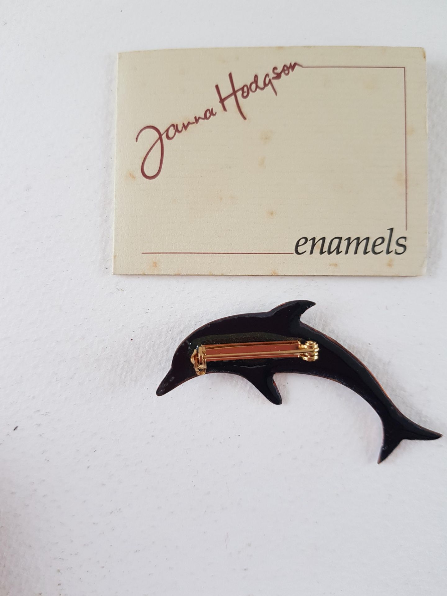 Janna Hodson Enamel Dolphin Brooch - Image 2 of 2
