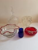 Cut Glass Bowls And Trinket Pieces