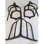 3 Victorian Harness/Bridle Racks
