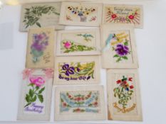 Ww1 Silk Postcards And Greeting Cards.