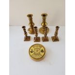Brass Small Candle Holders And Calendar