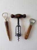 Vintage Cork Screw And Bottle Openers