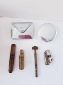 Collectables, Vintage Needle Cases And Pocket Mirrors