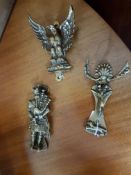 3 Vintage Brass Door Knockers