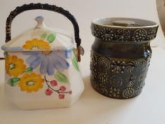 Portmeirion Biscuit Barrel With A 1920'S Biscuit Barrel