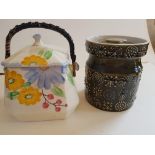 Portmeirion Biscuit Barrel With A 1920'S Biscuit Barrel