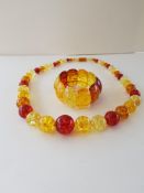 Baltic Amber Necklace And Bracelet