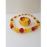 Baltic Amber Necklace And Bracelet