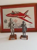 2 Soldiers And A Red Arrow Plaque