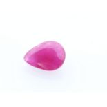 Loose Pear Shape Burmese Ruby 1.24 Carats