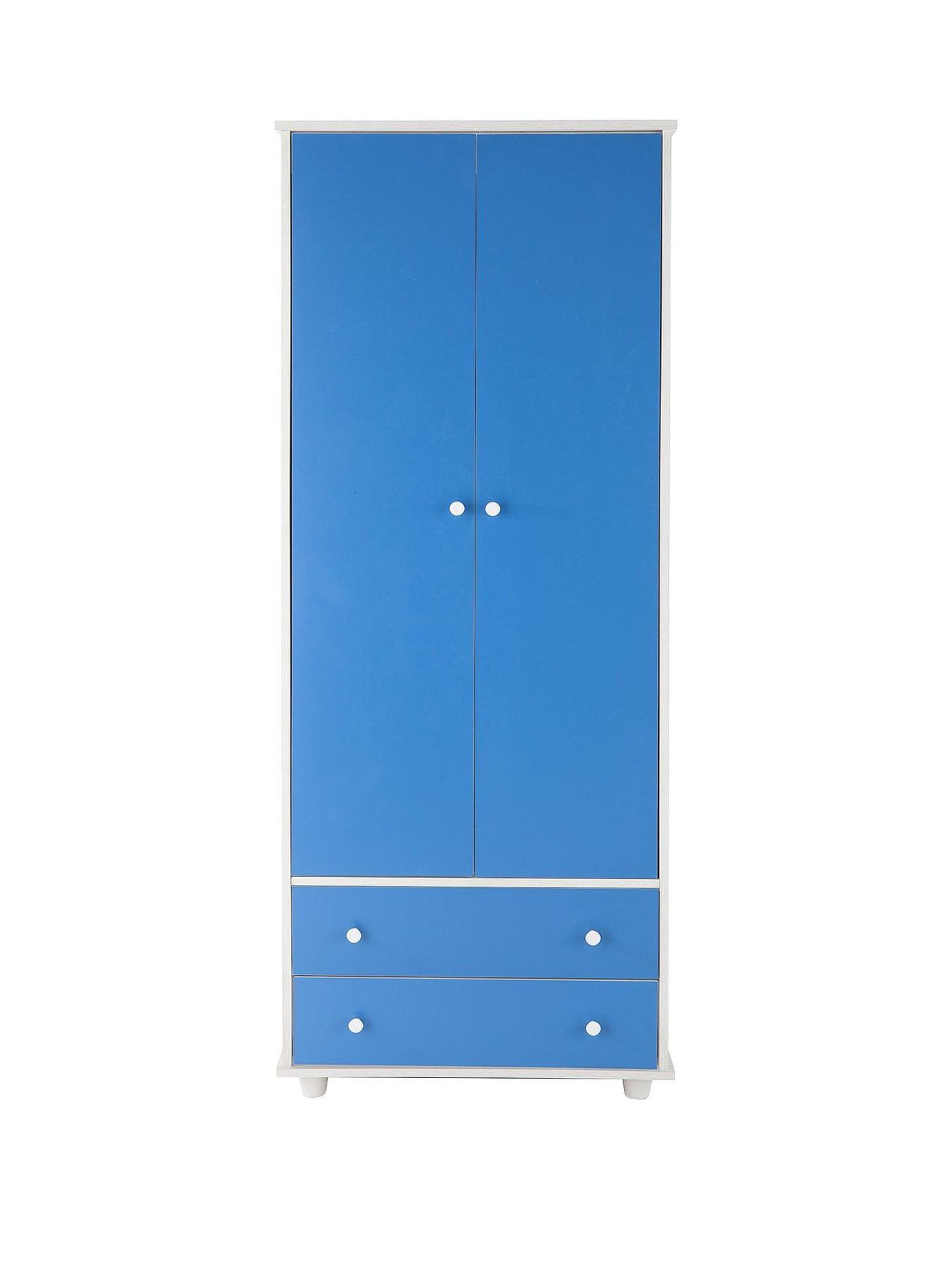 Boxed Item Miami 2 Doors 2 Drawers Wardrobe [Blue] 180X70X51Cm Rrp:£190.0
