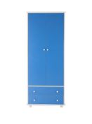 Boxed Item Miami 2 Doors 2 Drawers Wardrobe [Blue] 180X70X51Cm Rrp:£190.0