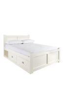 Boxed Item Geneva Small Double Storage Bed [White] 100X127X199Cm Rrp:£598.0