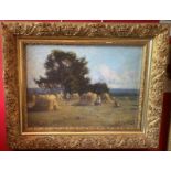 Colin John Macintosh Scottish artist circa 1900's original signed oil painting Harvesting